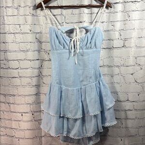 Cotton Candy Light Blue Mini Party Dress